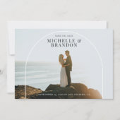 アーチ詳細フルフォト洗練された日付を保存 セーブザデート (正面)