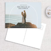 アーチ詳細フルフォト洗練された日付を保存 案内ポストカード