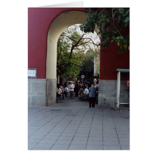 アーチ道の女性 (正面)