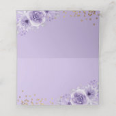 アーチ金ゴールドパープルフローラファースト聖餐式 プレイスカード (内部開封)