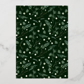 アーチ3フォト結婚したホイルメリーホリデーカード 箔招待状 (裏面)