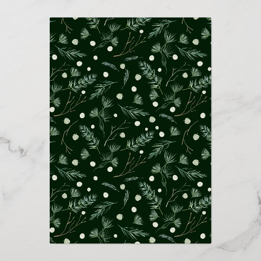 アーチ3フォト結婚したホイルメリーホリデーカード 箔招待状 (裏面)