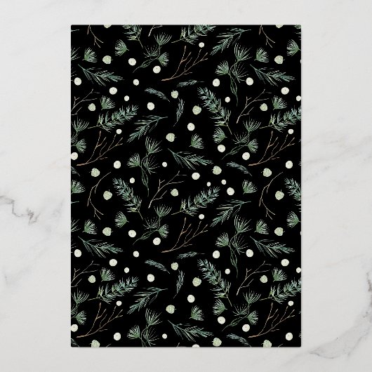 アーチ3フォト結婚したホイルメリーホリデーカード 箔招待状 (裏面)