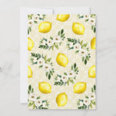 アーチ イエロー レモン メイン スクイーズ 1歳 誕生日 招待状 (裏面)