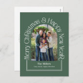 アーチ グリーティング 編集可能な カラー ホリデー カード ポストカード (正面/裏面)