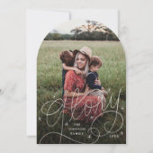 アーチ・グローリー・ハンドレタリング・ホリデー写真カード 招待状 (正面)