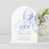 アーチ サムシング ブルー ボウ ブライダル シャワー 招待状 (スタンド正面)