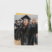 アーチ タッセル ミニマリスト フレーム フォト 卒業 サンキューカード (裏面)