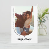 アーチ フォト モダン レトロ タイポグラフィー セーブ ザ デート セーブザデート (スタンド正面)