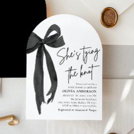 アーチ ブラックボウ シーズ タイング・ザ・ノット ブライズシャワー 招待状