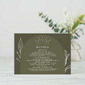アーチ ライン アート 緑の結婚式 詳細 招待状 (スタンド正面)