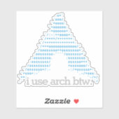 「アーチbtwを使用」 4-inch透明カットアウト シール (シート)