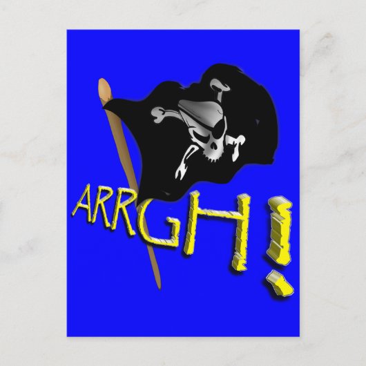 アーッ！なびく海賊旗 ポストカード (正面)