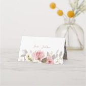 アーツアップ H2 ダスティ ピンク ローズ ブライダル シャワー プレイスカード (裏面)