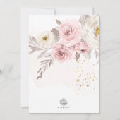 アーツアップ H2 ダスティ ピンク ローズ ブライダル シャワー 招待状 (裏面)