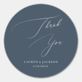 アーツアプリ シルバー カリグラフィー サンクス DIY カラー ラウンドシール