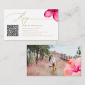 アーツアプリ パラダイス ショア QR コード 偽のゴールド RSVP エンクロージャーカード (正面/裏面)