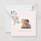 アーツアプリ 水彩 フラッシュ ピンクのバラ リクエスト同封 ノートカード (裏面)