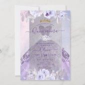 アーツアプリ H2 オンブレ パープル スパークリング キンセアニエラ 招待状 (裏面)