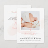 アーツアプリ H2 シャワー 感謝+出産発表 招待状 (正面/裏面)