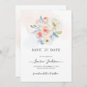 アーツアプリ H2 ダスティーブルー ブラッシュピンク ボタニカル カード (正面/裏面)