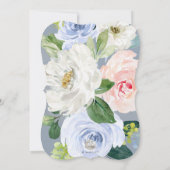 アーツアプリ H2 バラのピンクとブルー ブランシュとバブルリー 招待状 (裏面)