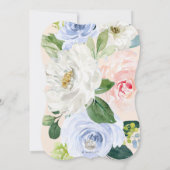 アーツアプリ H2 バラ色のピンクのローズ ブランシュ バブル 招待状 (裏面)