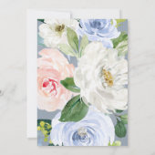 アーツアプリ H2 ブラッシュ ピンク ブルー ローズ ブライダル ブランチ 招待状 (裏面)