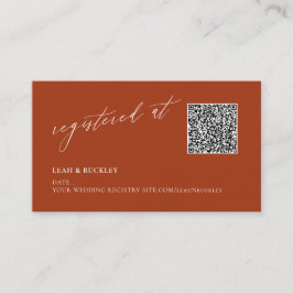 アーツアプリQRコード ラストオレンジ レジストリー カリグラフィー エンクロージャーカード