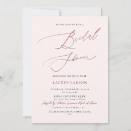 アーツアプ フォー ローズゴールド カリグラフィー ブライダルシャワー 招待状