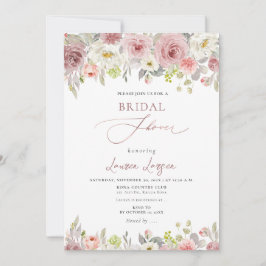 アーツアプ H2 ダスティピンクのバラ ブライダルシャワー 招待状