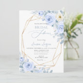 アーツアプ H2 ダスティーブルー ローズ ブライダルシャワー 招待状 (スタンド正面)
