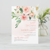 アーツアプ H2 フレッシュピンク ローズ ダスティーブルー 葉 招待状 (スタンド正面)