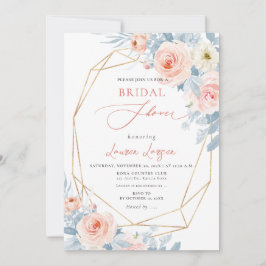 アーツアプ H2 ブッシュ ピンク ローズ ブライダル シャワー 招待状