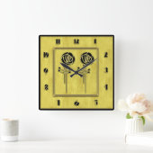 アーツアンドクラフツスタイル スクエア壁時計 (ホーム)