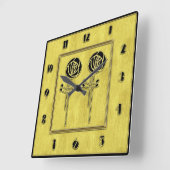 アーツアンドクラフツスタイル スクエア壁時計 (傾斜)