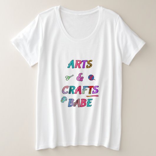 アーツアンドクラフツバーベ プラスサイズTシャツ (デザイン正面)