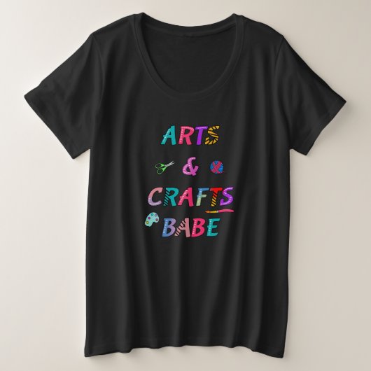 アーツアンドクラフツバーベ プラスサイズTシャツ (デザイン正面)