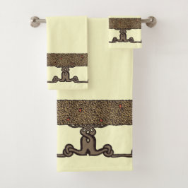 アーツアンドクラフツヴィンテージロイクロフトフルーツツリーヘッジ バスタオルセット