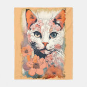 アーツィーキャット フリースブランケット (正面)