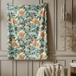 アーツエレガントー&クラフツウィリアム・モリスインスパイア フリースブランケット