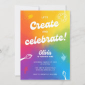 アーツカラフルクラフツ絞り染め絵を描ズテーマブデイ 招待状 (正面)