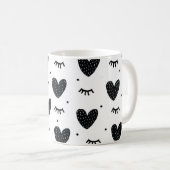 アーツガーリーハートハートヘルスクリップアートハート コーヒーマグカップ (正面右)