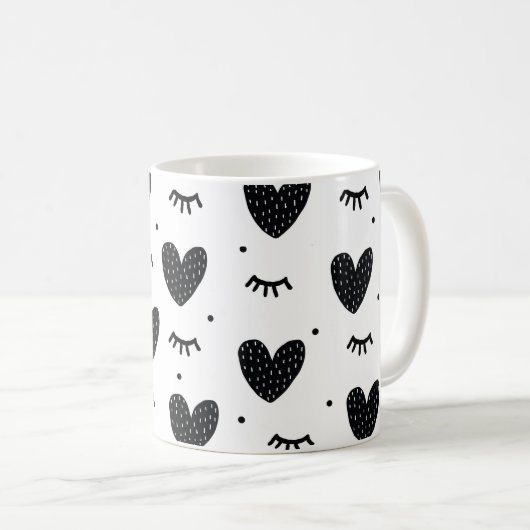 アーツガーリーハートハートヘルスクリップアートハート コーヒーマグカップ (正面右)