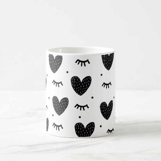 アーツガーリーハートハートヘルスクリップアートハート コーヒーマグカップ (中央)