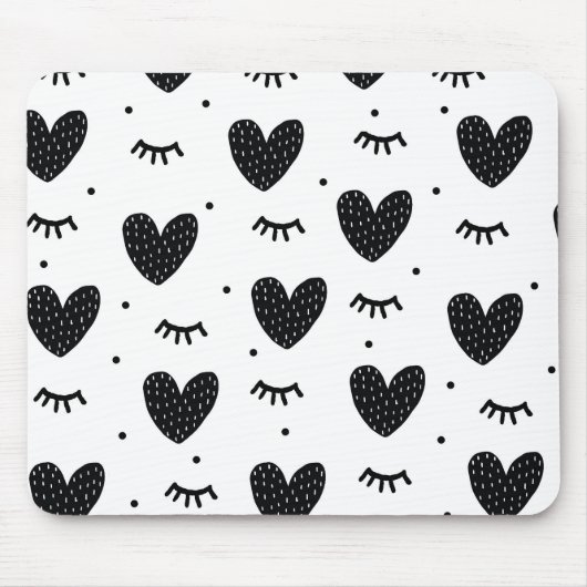アーツガーリーハートハートヘルスクリップアートハート マウスパッド (正面)