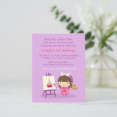 アーツク絵画ラフツバースデーパーティ招待状 招待状 (スタンド正面)