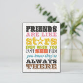 アーツ感動的ー – 友達は星のようなもの。 ポストカード (スタンド正面)