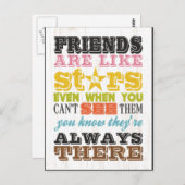 アーツ感動的ー – 友達は星のようなもの。 ポストカード (正面/裏面)