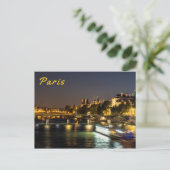 アーツ橋の夕暮れ - フランス, パリ ポストカード (スタンド正面)